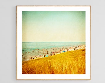 Beach Photography, Coastal Photograph, Seaside Print, Ocean Art, The Last Days Of Summe, Oversized Fine Art Photograph, Lake Michigan Art