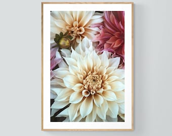 Dahlia Print, Nature Print, Flower Photograph, Connection #4, Fine Art Photograph, Floral Art, Botanical Print, Oversized Art, Flower Photo