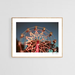 Ferris Wheel Photograph, Carnival Print, Ferris Wheel Wall Art, Carnival Wall Art, There is a Light That Never Goes Out, Ferris Wheel Print