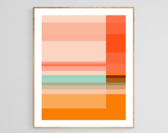 Abstract Print, Modern Art, Mid Century Design, Minimal Art, Minimal Geometry #2, Abstract Art, Geometric Wall Art, Mid Century Art Print