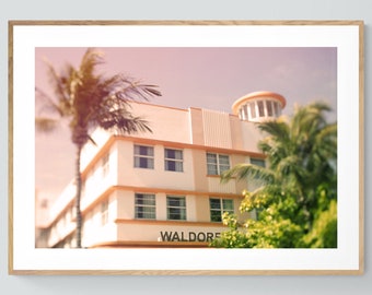 Miami Print, Miami Art, Miami Beach Photograph, Waldorf, Architecture Print, City Print, City Art, Art Deco Building, Tropical Print,