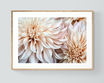 Dahlia Photograph, Dahlia Art Print, Cafe Au Lait #4, Fine Art Photograph, Floral Art, Botanical Art Print, Oversized Art, Flower Photograph