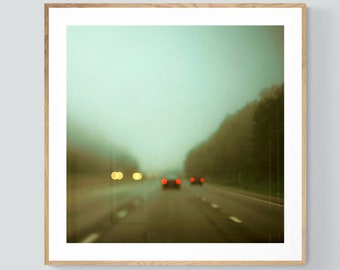 Abstract Art, Road Trip Print, Travel Photography, Green Art, Car Print, Ohio 5,  Oversized Print, Abstract Print, Gift For Travelers, Bock