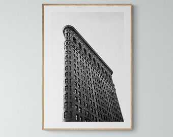 New York Photograph, Flatiron Building Art, Flatiron Black and White #2, New York Art, New York City Print, Oversized Print, Minimalist Art