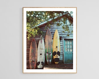 Surfer Photograph, Surf Board Art, Beach Photo, Coastal Art Print,Coastal Wall Art, Beach Art, Surf Board Print, Beach Art Print, Surfer Art