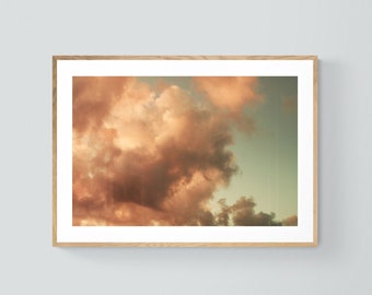 Cloud Photograph, Sky Print, Cloud Art, June Clouds, Minimal Decor, Boho Art, Romantic Art, Bock, Fine Art Photograph, Oversized Art