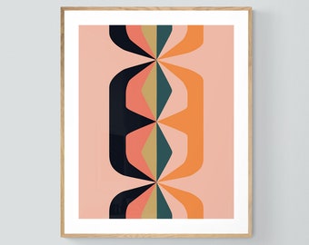 Abstract Print, Retro Print, Vintage Inspired Art, Abstract Art, Mid Century Modern Design, Boho Print, Retro Art, Mid Century Decor,