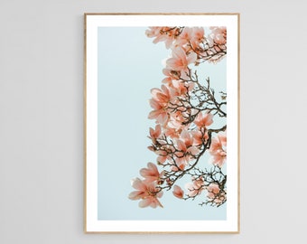 Magnolia Photograph, Nature Photograph, Pink Spring 4, Magnolia Tree Art, Flower Art Print, Botanical Print, Floral Photo,Oversized Wall Art