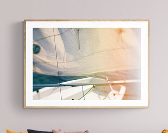 Sail Boat Art, Lost At Sea, Boat Print, Nautical Art, Ocean Art, Sailboat Photograph, Fine Art Photograph, Alicia Bock, Oversized Art