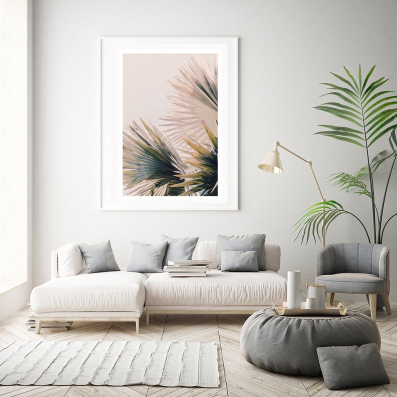 Palm Tree Art Tropical Print Botanical Art Print Capacity - Etsy