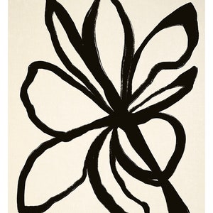 Abstract Floral Print, Modern Art, Botanical Art, Flower Print, Oversized Wall Decor, Alicia Bock, Minimal Drawing, Line Art, Floral Decor image 2