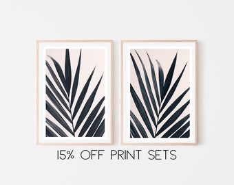 Palm Leaf Print Set, Save 15% , Sale Print, Tropical Photograph, Botanical Print, Floral Art, Palm Tree Photo, Nature Photo, Leaf Prints