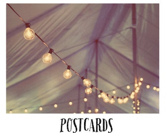 Postcards - Card - Blank Cards - Fine Art Photography - Stationary - Party - Celebrate - Tent - Carnvial - String Lights - Grand Illusions