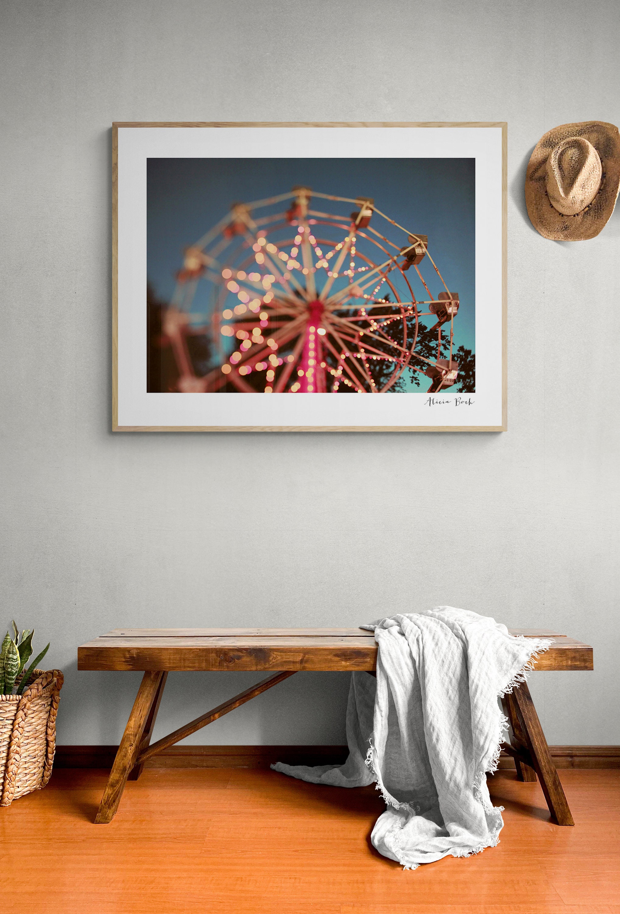 Ferris Wheel Photograph, Carnival Print, Ferris Wheel Wall