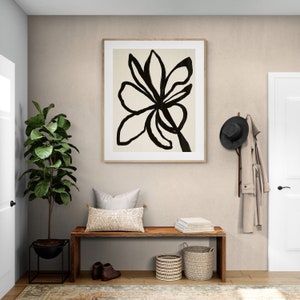 Abstract Floral Print, Modern Art, Botanical Art, Flower Print, Oversized Wall Decor, Alicia Bock, Minimal Drawing, Line Art, Floral Decor image 3
