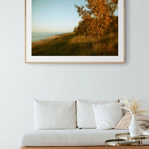 Autumn Art Print, Fall Wall Art, Michigan Art, Autumn Art, Lake Michigan Art Print, Amber, Michigan Decor, Autumn Decor, Beach Art Print image 3