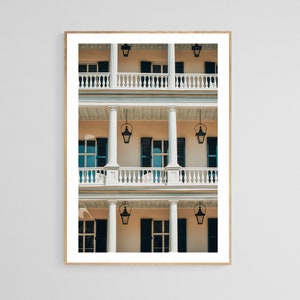 Charleston Art, South Carolina Print, Six Lanterns, Charleston Photograph, Architecture Photo, Oversized Art, Alicia Bock, Pink Art Print