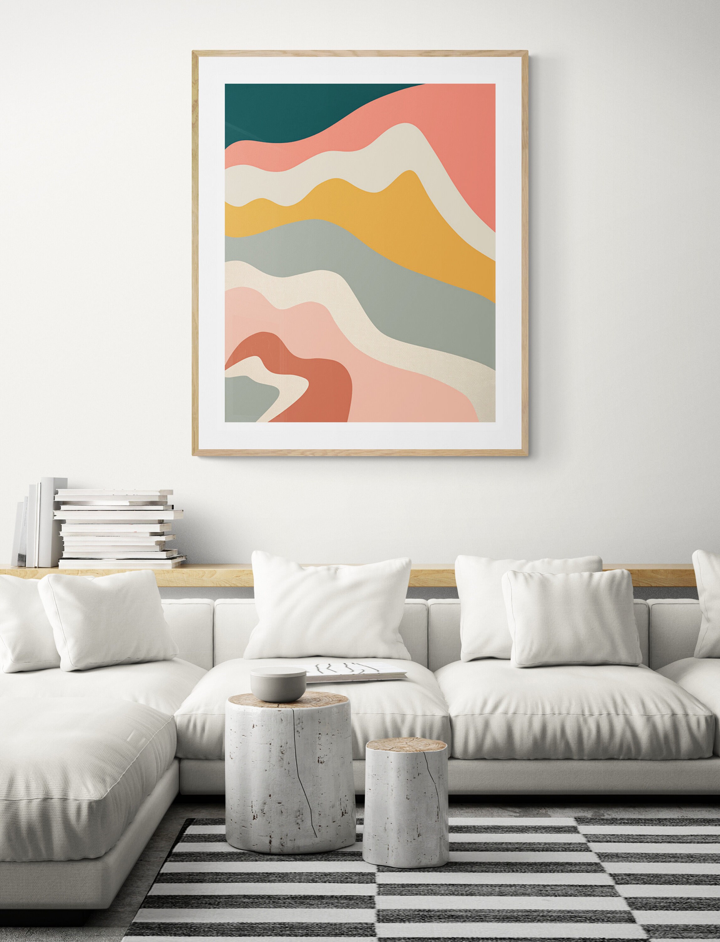 Impression Abstraite, Art Moderne, Conception Minimale, Appréciation, Décor Surdimensionné, Alicia B