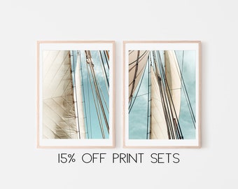 Set Sail Print Set, Save 15% , Sale Print, Nautical Photograph, Sailboat Print, Boat Art, Coastal Print, Coastal Decor, Set of Two, Boat Art