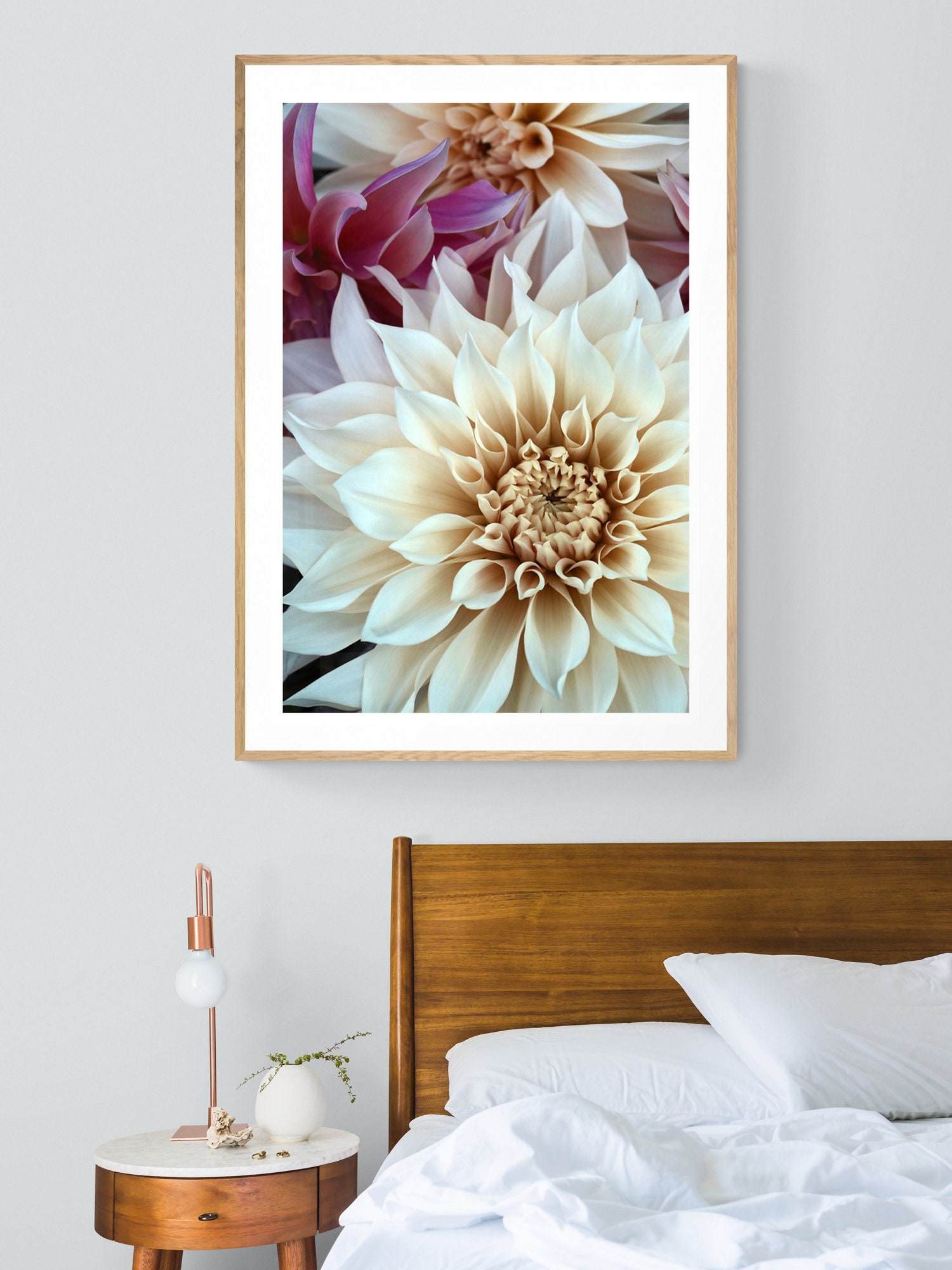 Dahlia Print Nature Print Flower Photograph Connection 3 | Etsy