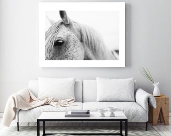 Horse Photograph, Animal Print, Flecked #3, Horse Art, Equestrian Print, Modern Art, Alicia Bock, Oversize Wall Art, Nursery Decor, Pink Art