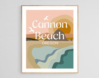 Cannon Beach Art Print, Oregon Art, Landscape Print, Beach Print, Oregon Landscape Print, Beach Art, Coastal Decor, Cannon Beach Wall Art