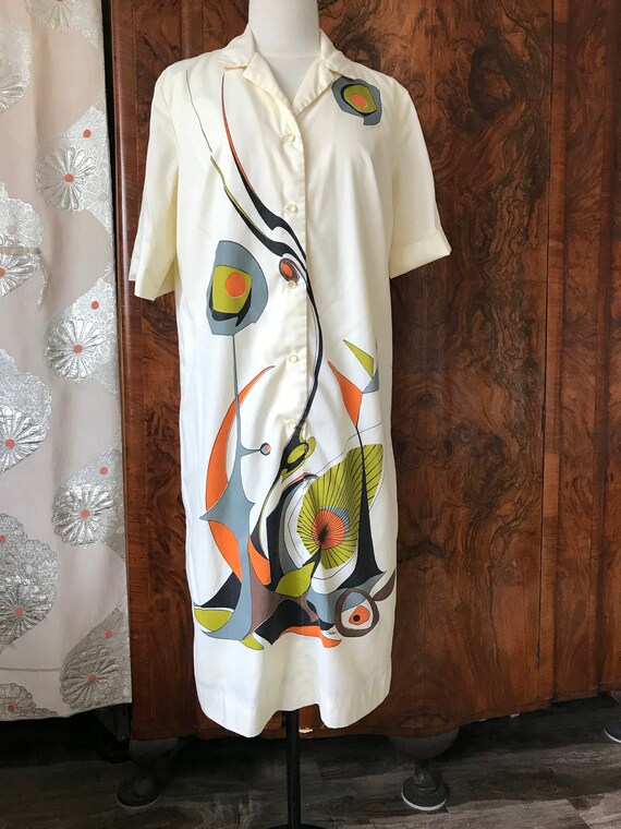 Shaheen MCM Abstract Print Dress