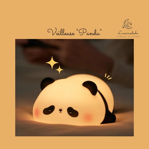 Veilleuse Panda Silicone Enfant Adulte Lumière Douce Cadeau Anniversaire Noël