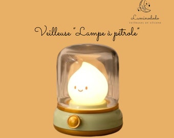 Veilleuse Lampe à Pétrole LED en silicone Rechargeable - Illuminez vos nuits d'une douce nostalgie - Livraison gratuite et rapide