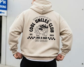 Cool Uncle Sweatshirt with custom date – Funny New Uncle Gift – Baby Announcement Hoodie – Funcle Club Pullover – Customizable Uncle Sweater