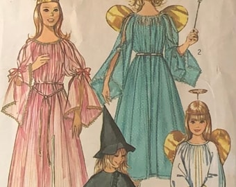 Fairy/witch/angel/princess costume pattern, 1970s style, Simplicity 9052, costume pattern