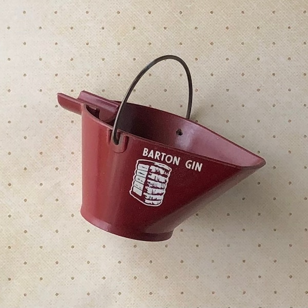 Vintage Barton Gin jigger, vintage promotional item, gin bucket, 1940s style, barware
