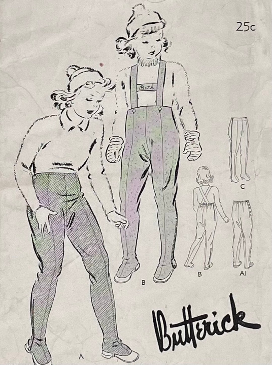 1920s Children's Leggings/snow Pants Sewing Pattern Etsy