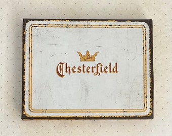 Vintage Chesterfield cigarette tin, Liggett & Myers Tobacco Co, Americana, father's day