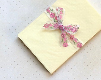 Vintage vellum envelopes, dotted swiss pattern, vintage yellow envelopes