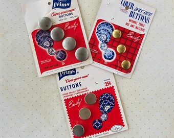 1950s Prims cover your own buttons, diy buttons