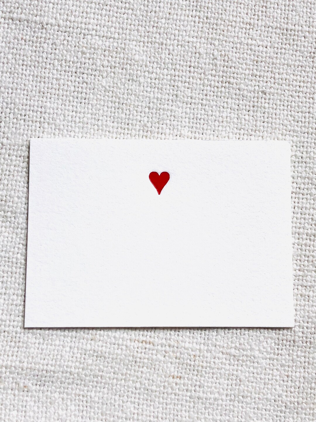 Heart Letterpress Gift Enclosure Cards Set of 3 on 100 Cotton Etsy