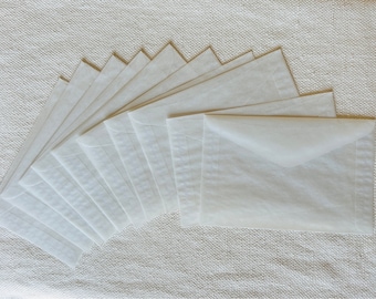 Wonderful Large Vintage #5 Glassine Envelopes for junk journals, seeds, stamps, wedding favors, treat bags, holiday cards and more! US made