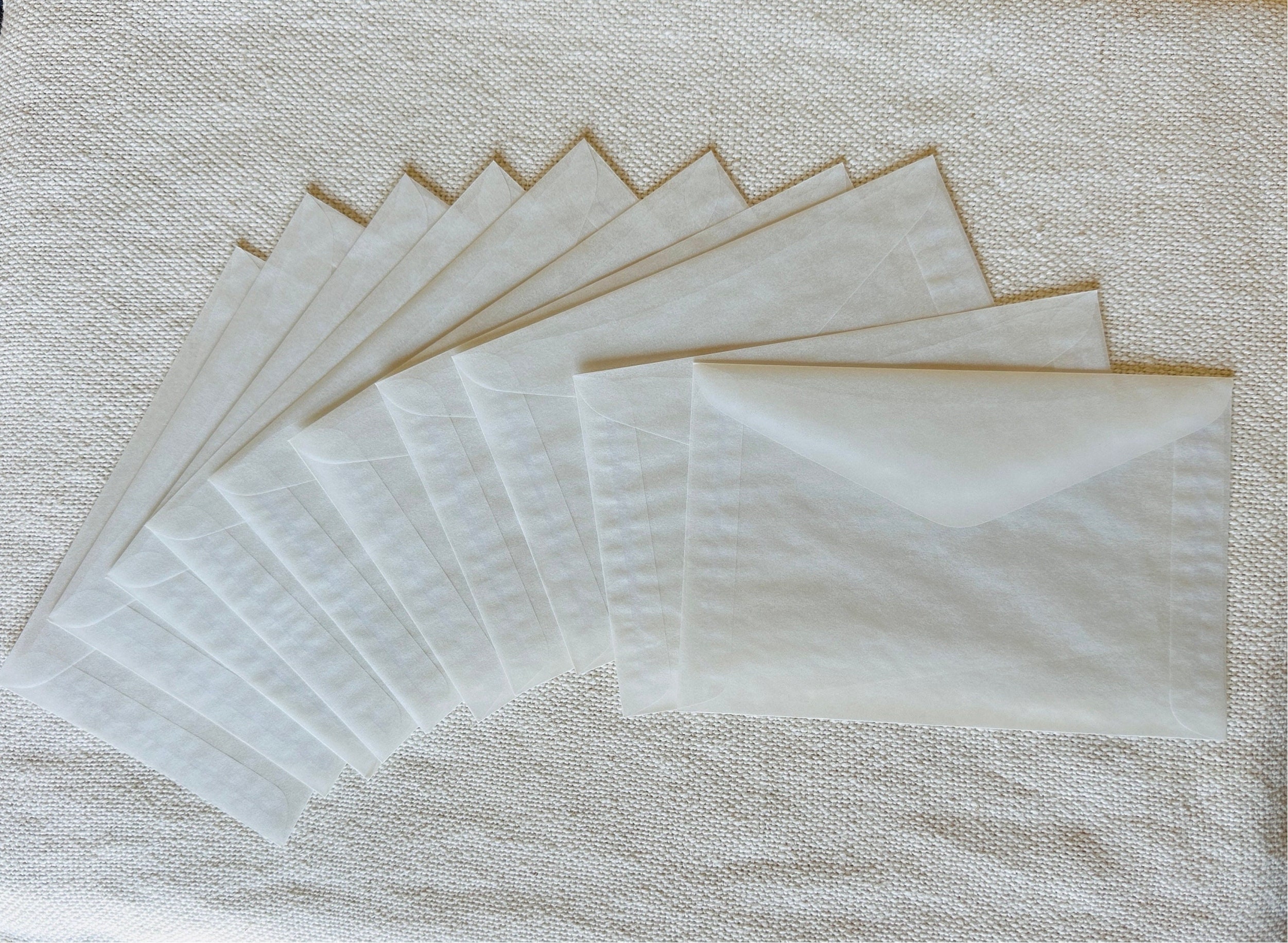 50 pack - flat glassine bags, 3.75 x 6.25 translucent waxed paper en -  TownSupply