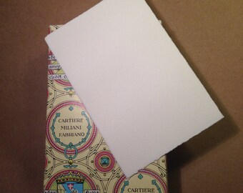 Gorgeous Fabriano Medioevalis Italian 100% cotton paper in 2.5 x 3.75in ACEO ATC enclosure size