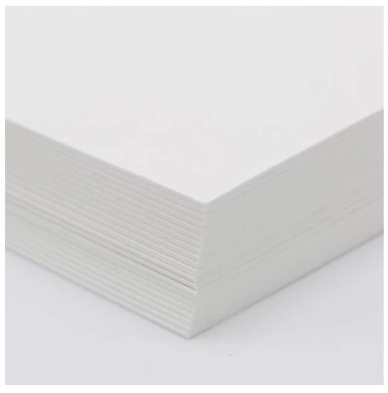 Savoy 100% Cotton Bright White 236lb 640gsm 40pt Cover Letterpress sheet 9 x 12 single (1) heavyweight thick tag card stock Reich Paper 5 sheets