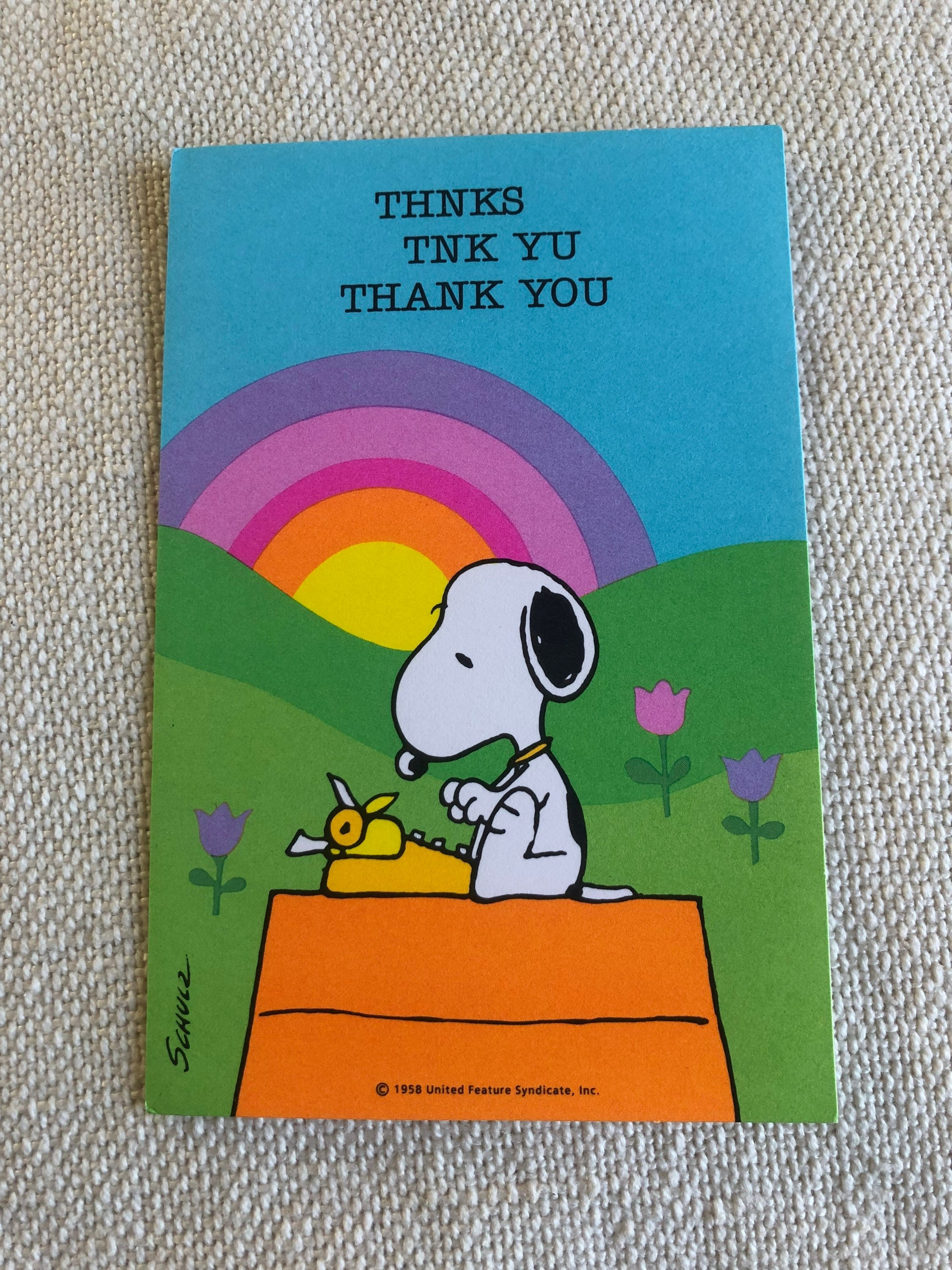 Peanuts® Snoopy & Woodstock Thank You Card