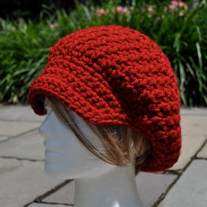 Pattern for my Crocheted Nubby Brimmed Newsboy Hat Crochet Newsboy Hat Pattern image 2