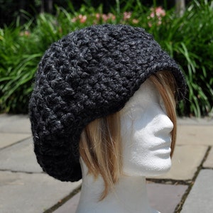 Pattern for my Crocheted Nubby Brimmed Newsboy Hat Crochet Newsboy Hat Pattern image 3