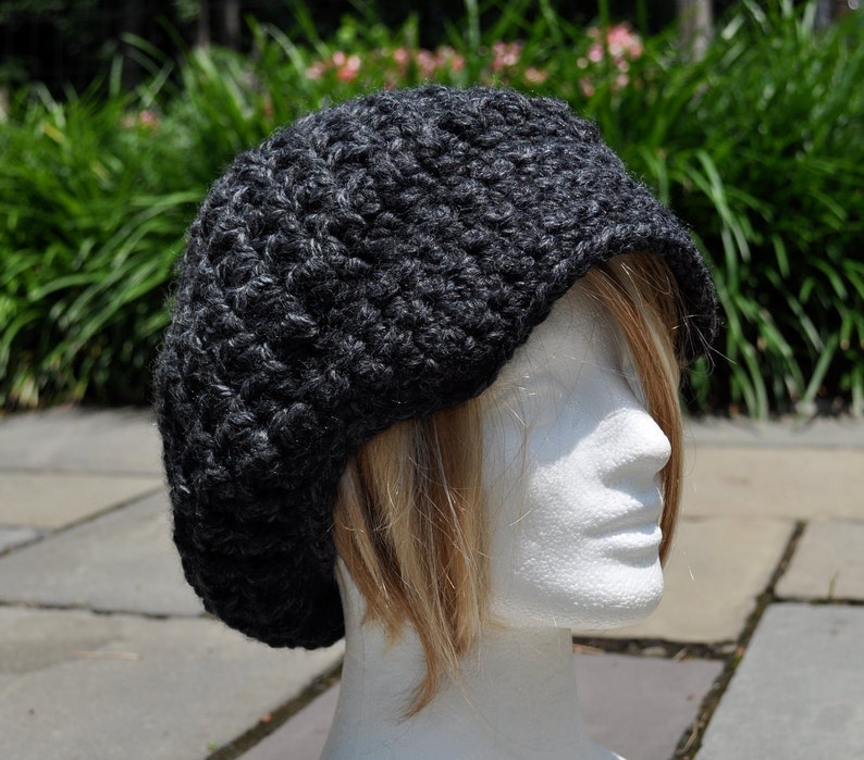 Pattern for my Crocheted Nubby Brimmed Newsboy Hat Crochet Newsboy Hat Pattern image 3