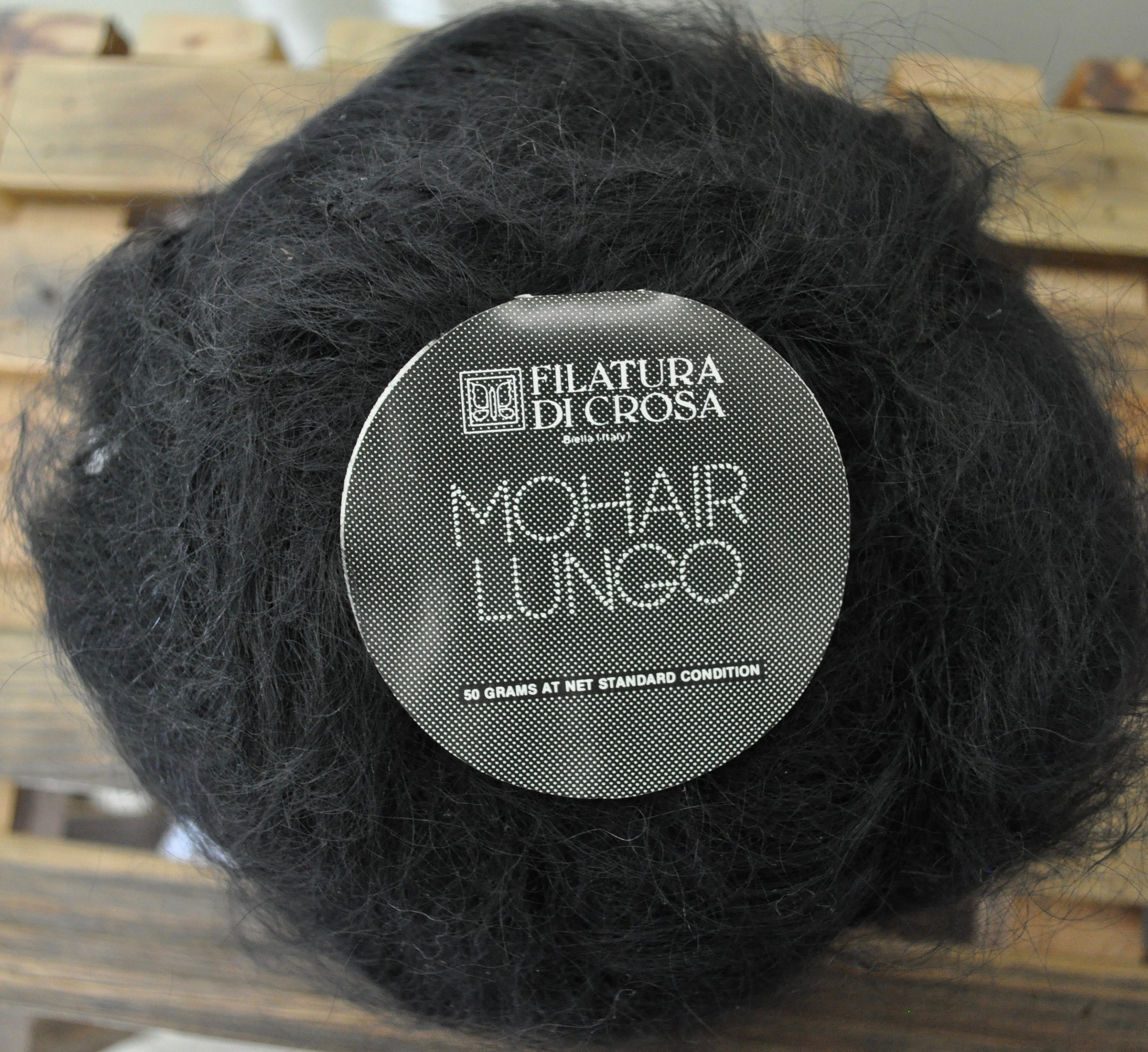 6 Skeins of Filatura Di Crosa Mohair Lungo Black Mohair Yarn | Etsy