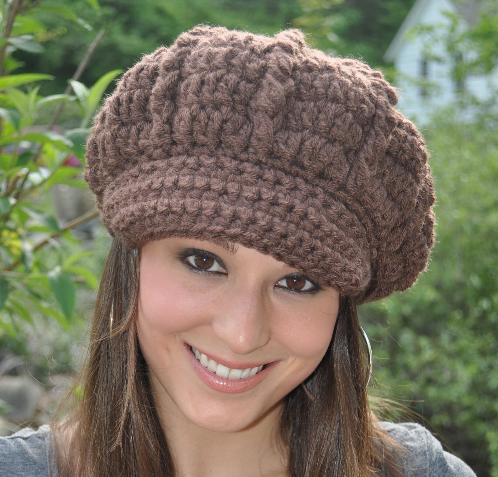 Brown Newsboy Hat Women's Winter Accessories Chocolate Etsy