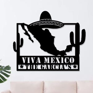 Mexico Map Wall Art Mexico Sign Mexico Lover Gifts Xmas Gifts, Mexico Souvenir, Mexico Gift, Cinco De Mayo Sign Welcome Sign, Outdoor Decor