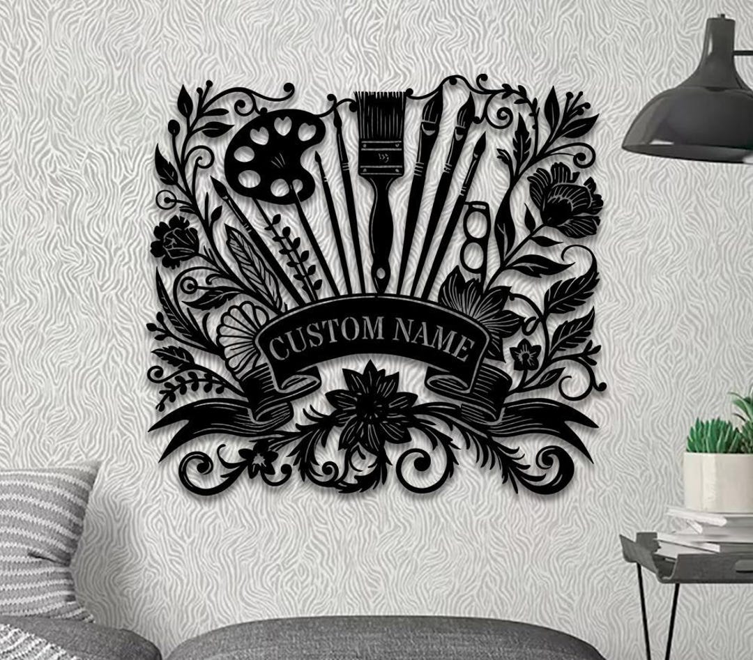 Personalized Art Studio Sign Metal, Custom Painting Metal Wall Art ...