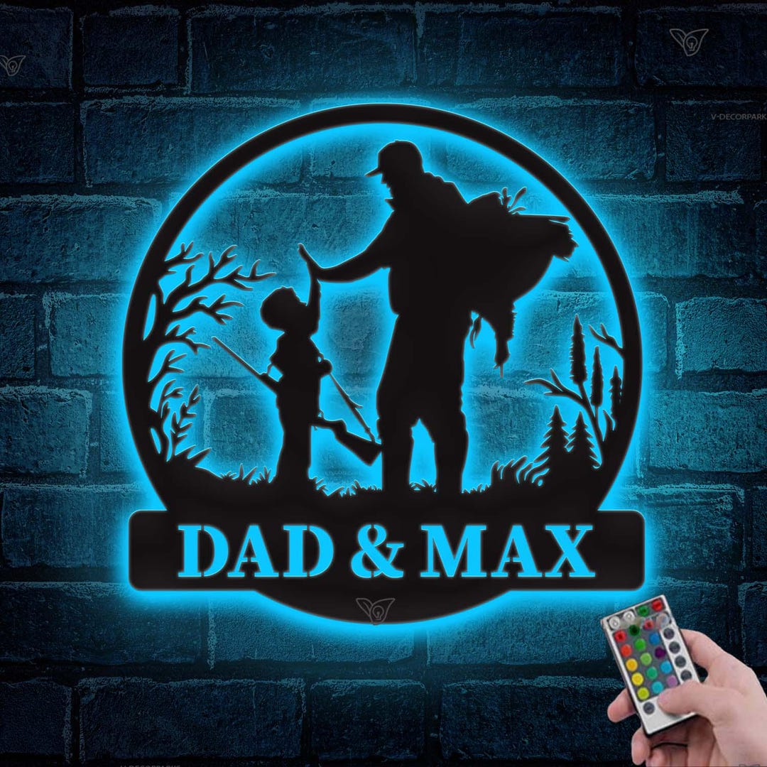 Custom Metal Hunting Sign With Led Lights, Personalized Turkey Hunting ...